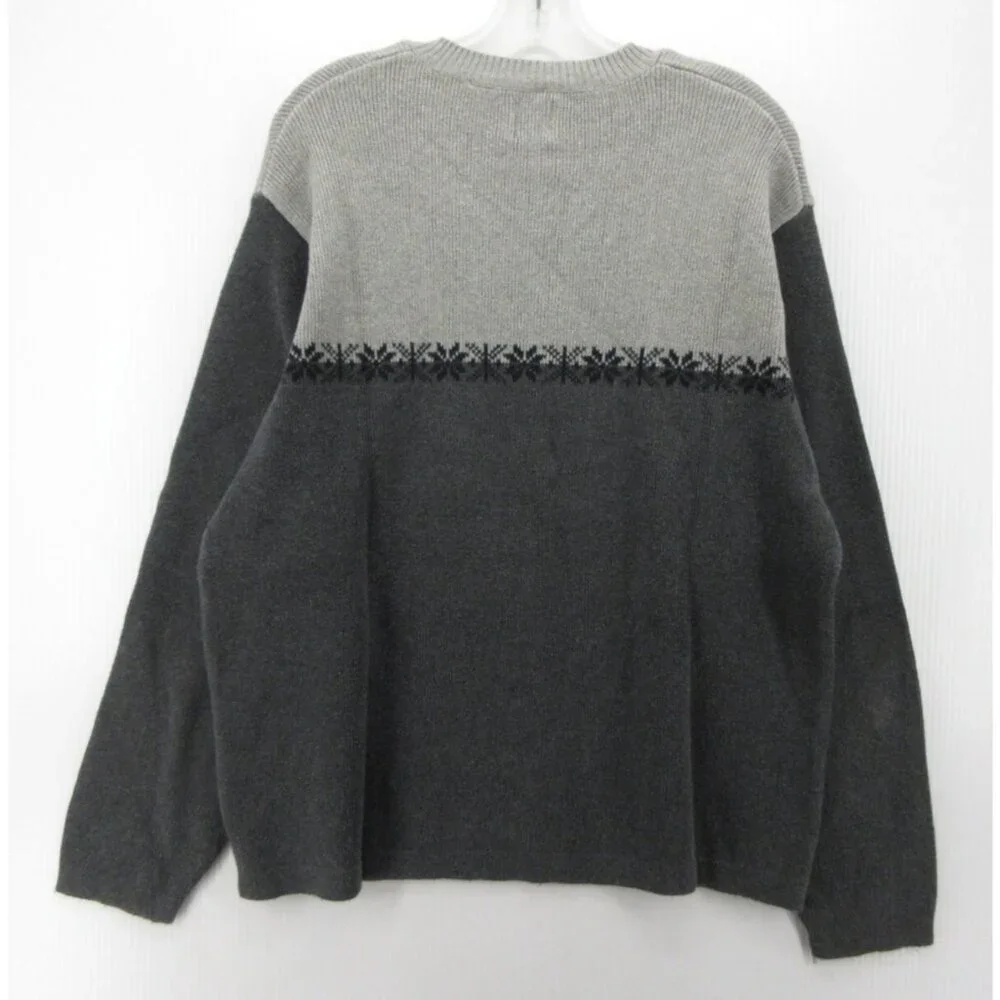 VINTAGE Gap Sweater Medium Pullover Nordic Fair Isle Colorblock Y2K *
